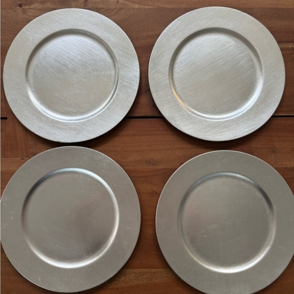 Pier 1 Silver plate chargers